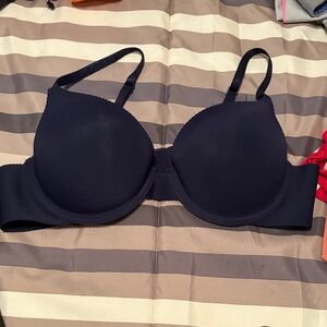 36b navy push-up bra NWOT
